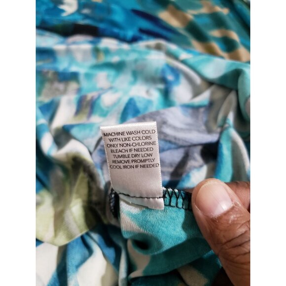 Christopher & Banks watercolor, pull on, midi skirt, size S - Picture 5 of 6